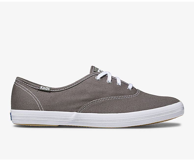 Keds Womens Deep Grey Lace Up Shoes - Keds Champion Canvas Originals | Keds 659YFJRSL